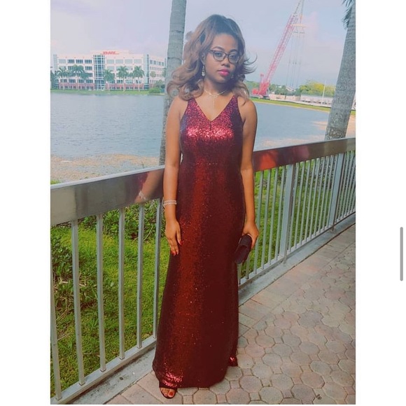 Macys red sequin dress - Picture 3 of 3